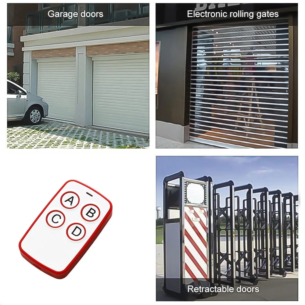 433MHz Auto Copy Remote Control – 4-Key Wireless Cloning Transmitter for Garage & Gate Systems