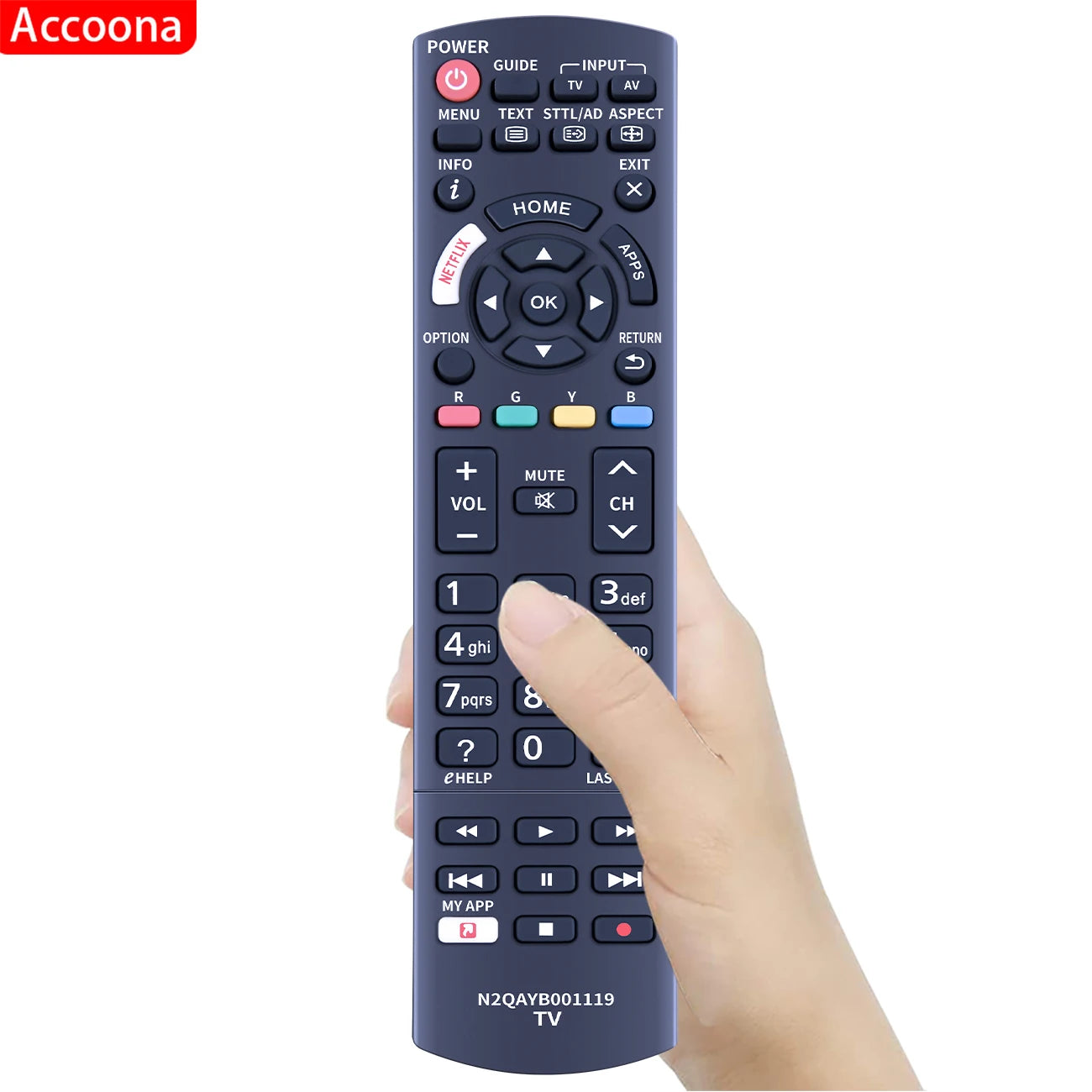 N2QAYB001119 Remote Control Replacement for Panasonic TX-L24XW6 TH-43EX600A Viera LED HDTV TV