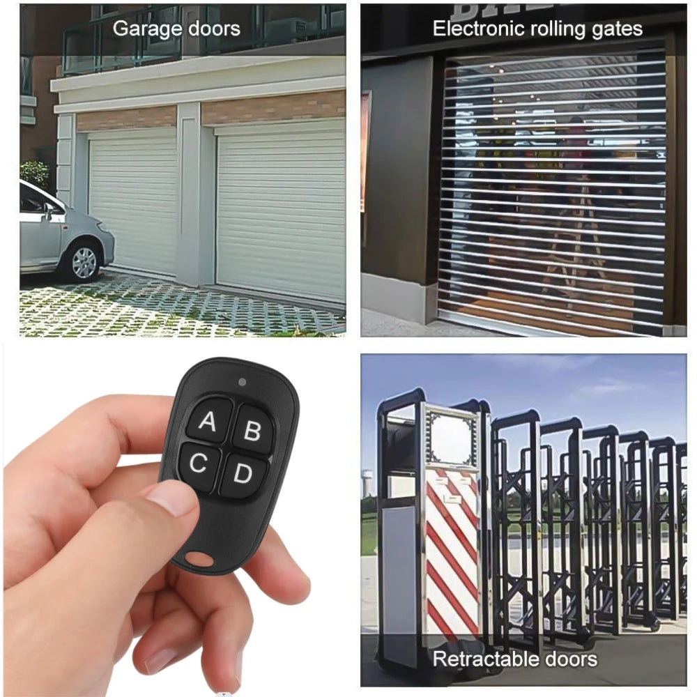 433MHz RF Remote Control Duplicator – 4CH Cloning Key Fob for Garage Doors & Gates