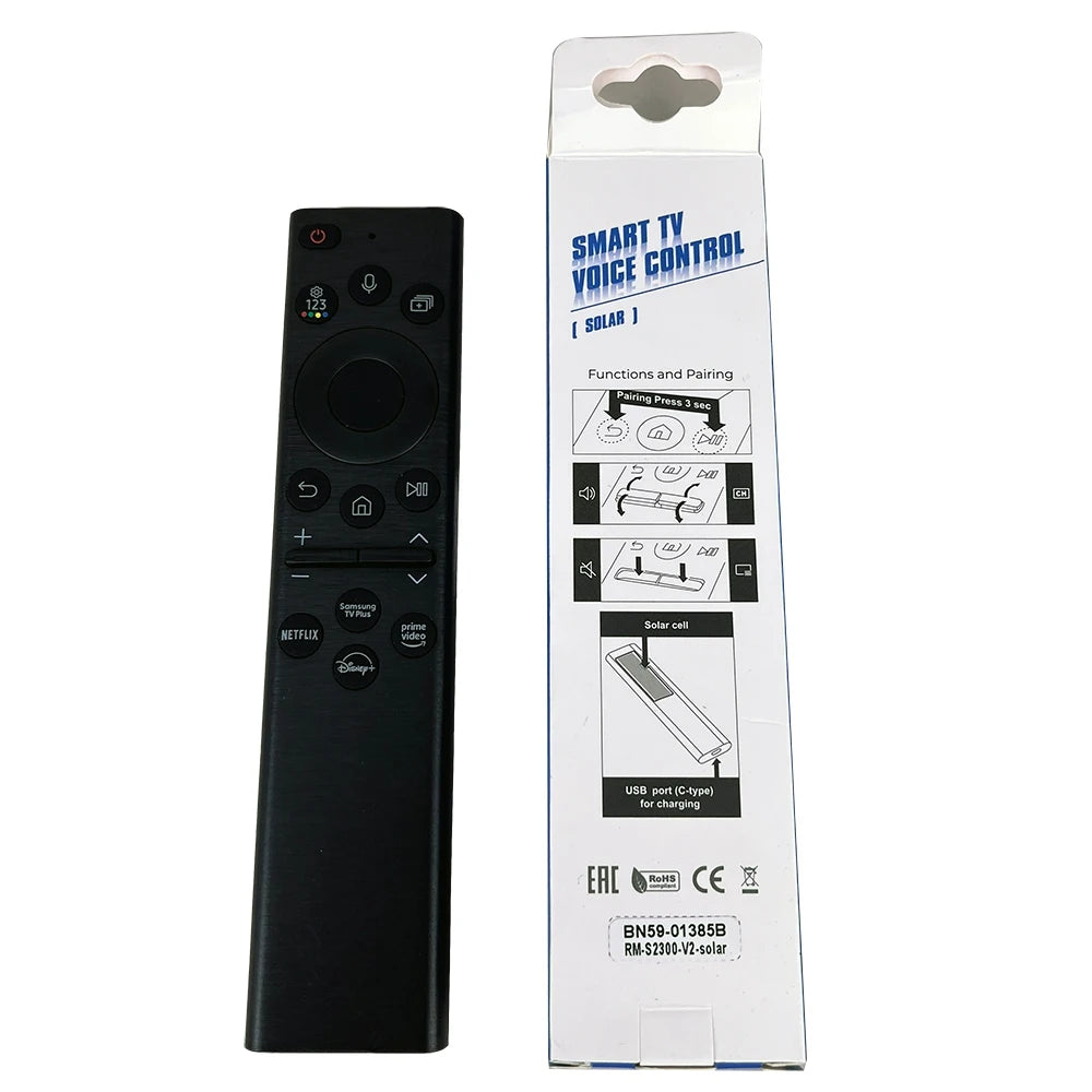 BN59-01385B Solar Voice Remote Control for Samsung QLED QN55QN90BD UE55AU8070 QA55QN85BA