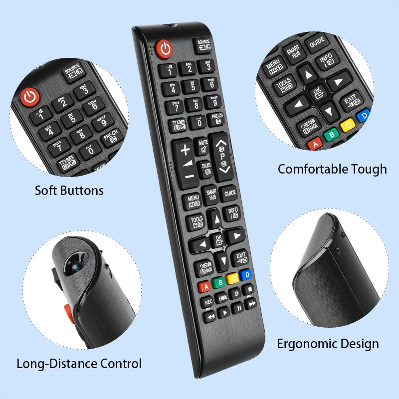 BN59-01175P Replacement Remote for UE40H6400 UE50H6400 UE65JS8500 UE40HU6900D Samsung Smart TV