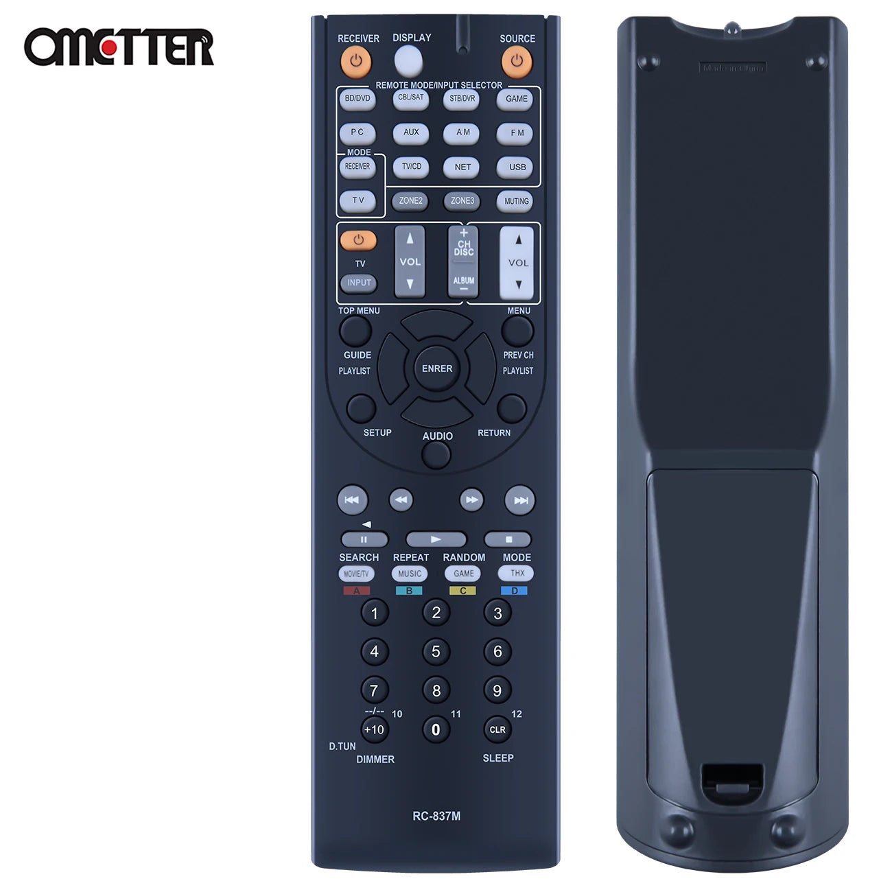 RC-837M RC-866M RC-801M Remote Control Replacement for ONKYO AV Receivers