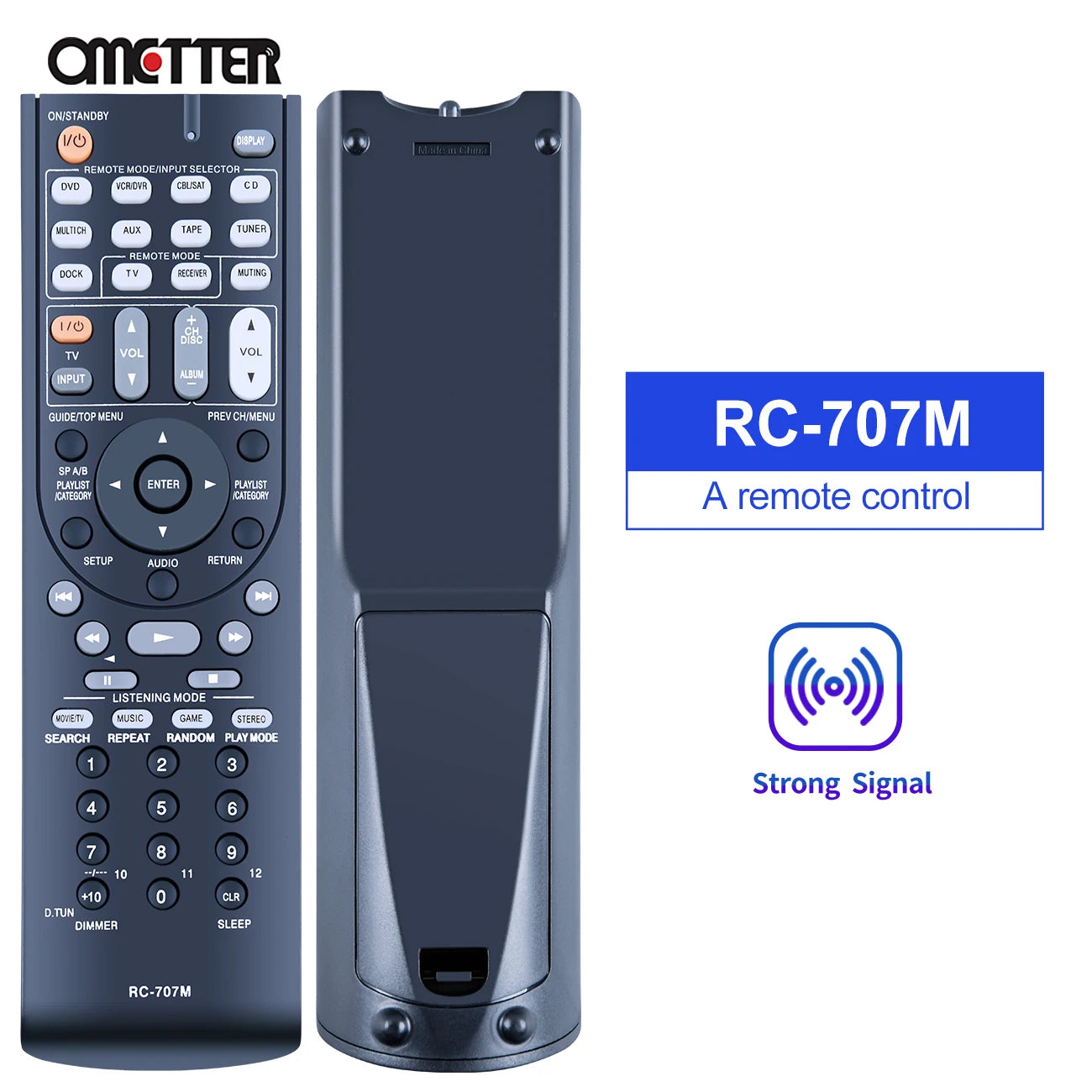 Onkyo RC-710M RC-707M Remote Control for AV Receivers TX-SR606 HT-S7100 HT-R560