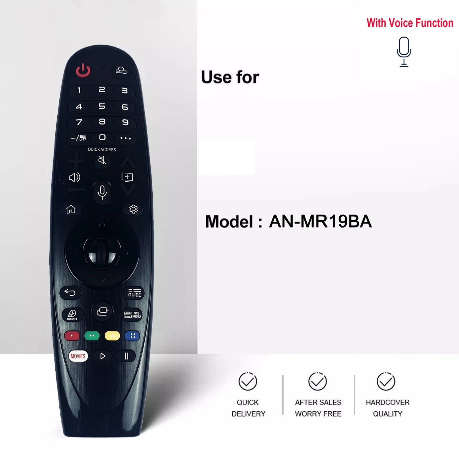 Voice Magic Remote for LG TVs (2018–2023) – MR600 to MR23GA Series Compatible