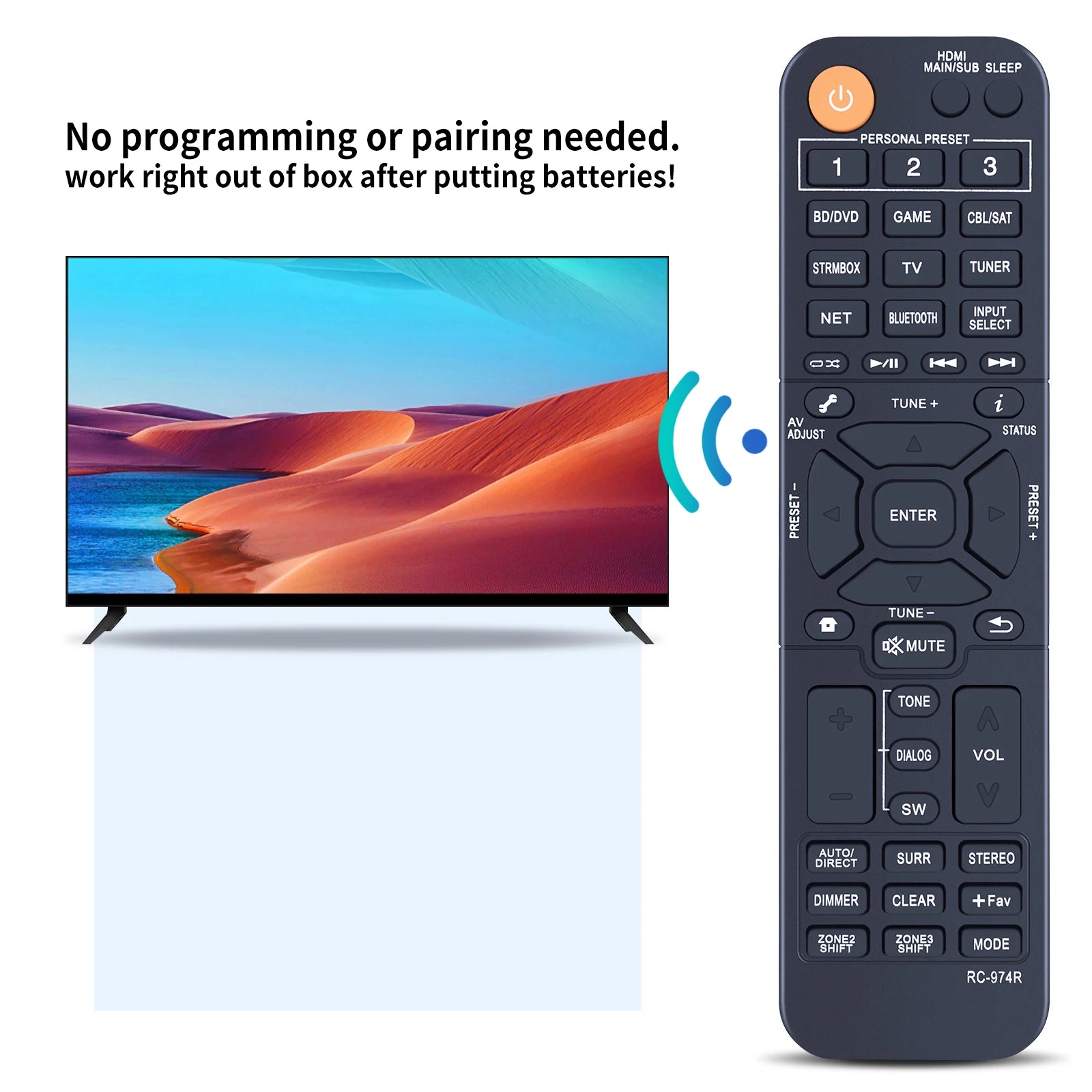 RC-974R RC-977R Remote Control for Pioneer VSX-934 7.2-Channel AV Receiver