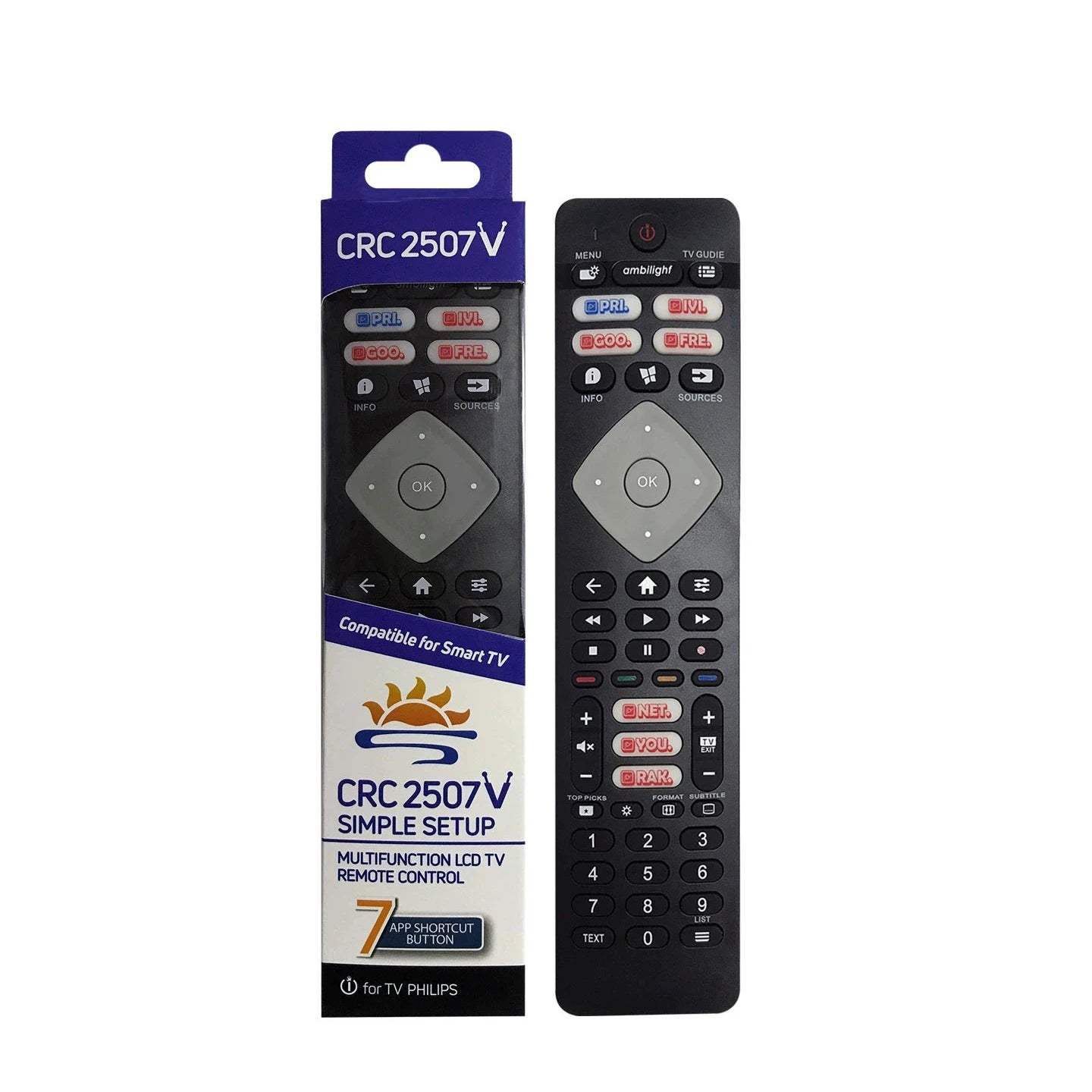Philips BRC0884405/01 Replacement Remote Control 996592001457 398GR10BEPHN CRC2507V Smart TV