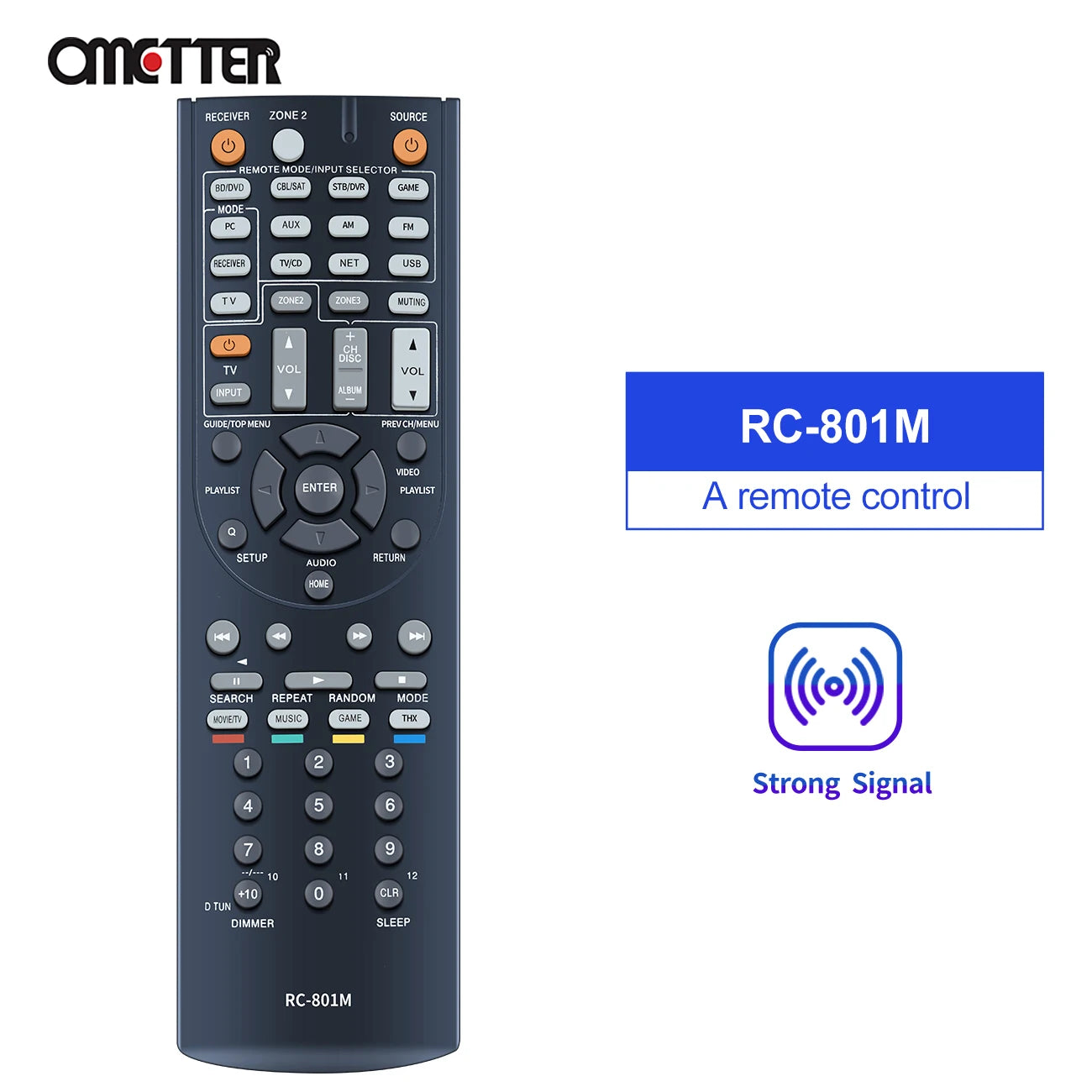 RC-837M RC-866M RC-801M Remote Control Replacement for ONKYO AV Receivers