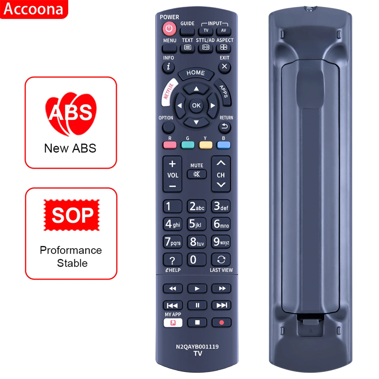 N2QAYB001119 Remote Control Replacement for Panasonic TX-L24XW6 TH-43EX600A Viera LED HDTV TV