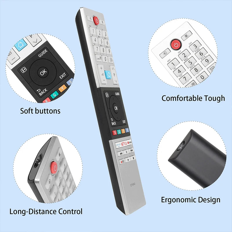 CT-8543 Replacement Remote for 32L2863DG 40L2863DG 43L3869DAX 49V5863DG 49U6863DG Toshiba TV