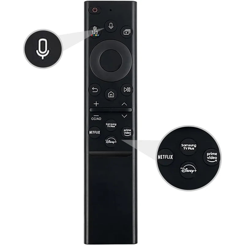 BN59-01385A Voice Remote for Samsung Smart TVs (2019–2022) – HUNNESOR, No Solar Charging