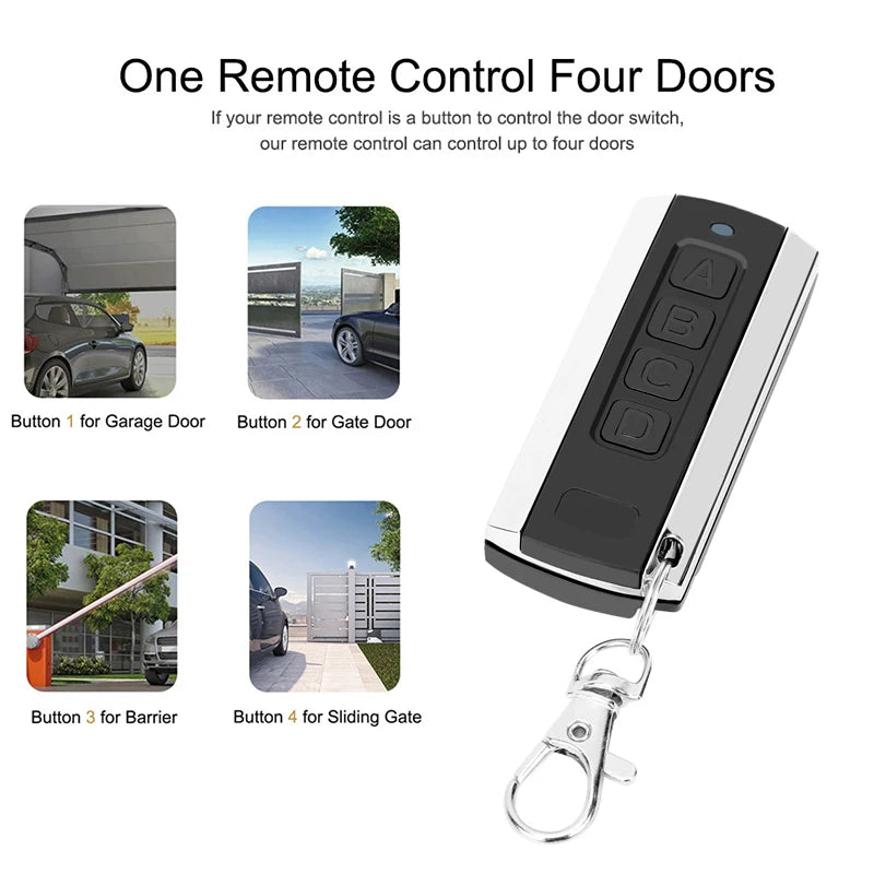 Multifrequency Garage Door Remote Control Duplicator 280–868MHz – 4-in-1 Waterproof Transmitter