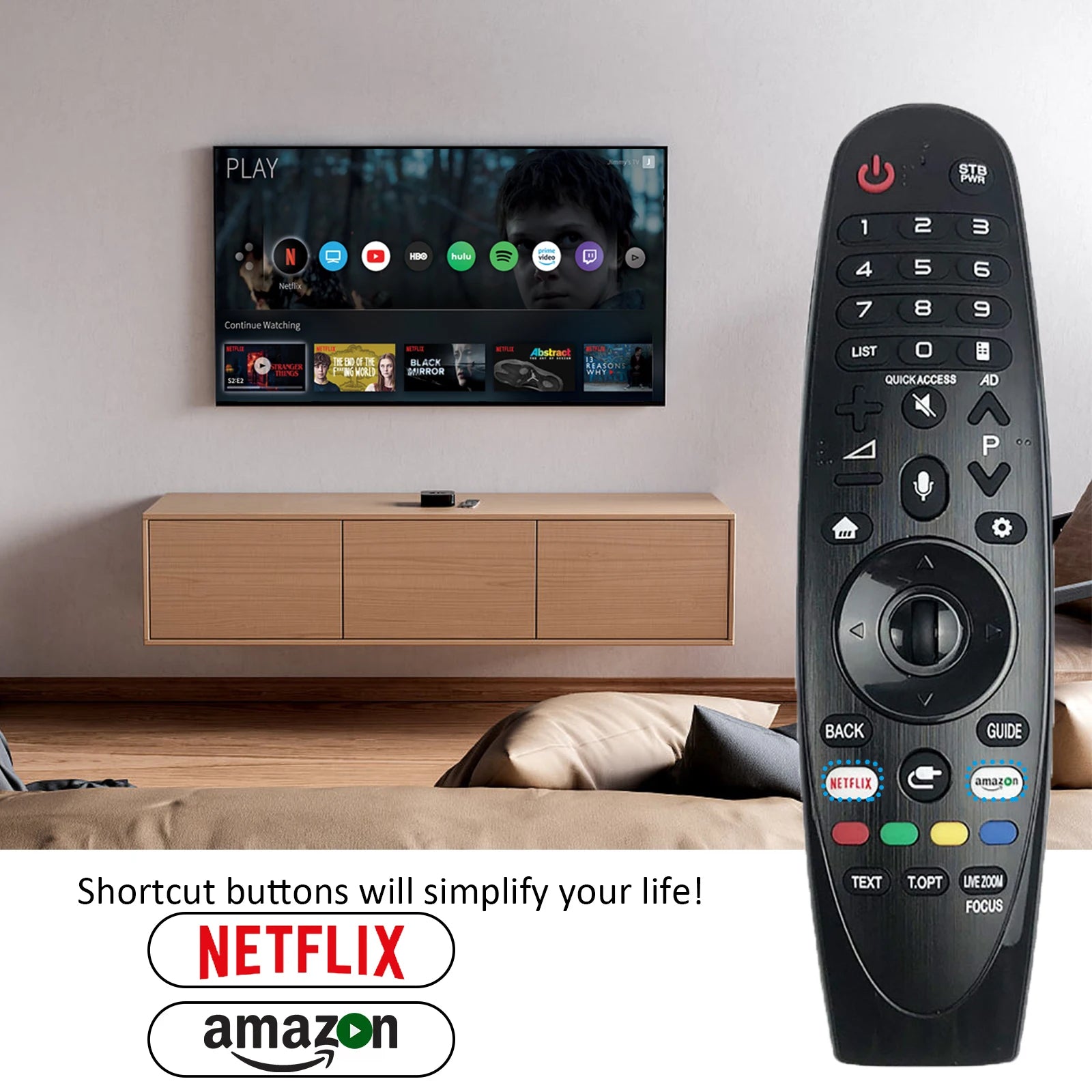 AN-MR18BA Magic Voice Remote Control for LG 2018 Smart OLED UHD 4K TVs W8 E8 C8 B8 SK9500 SK9000