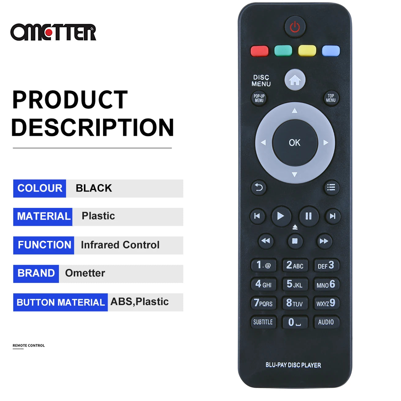RC-2802 Remote Control for Philips Blu-ray Player BDP2180K BDP3200 BDP3280 BDP3300K