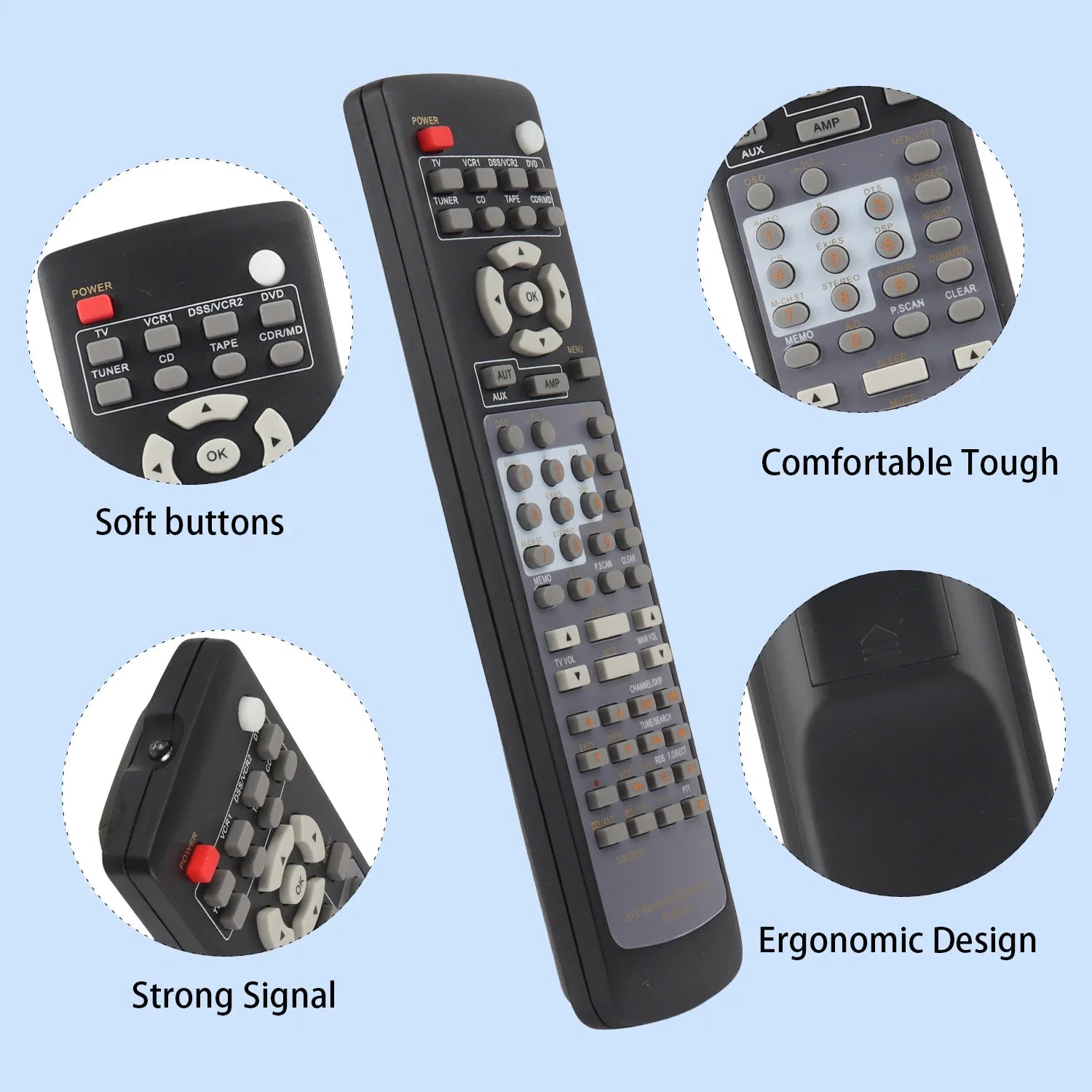 RC5300SR Replacement Remote Control for SR4002 SR4200 SR4400 SR5002 AV Surround Receiver