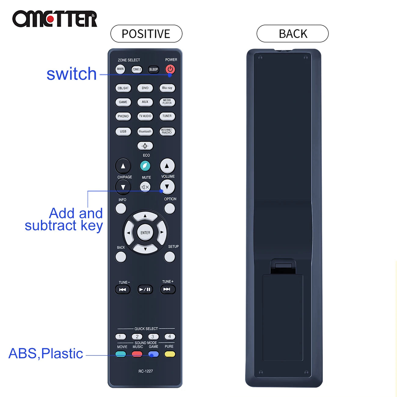 RC-1227 RC-1226 Remote Control for Denon AVR-S730H S740H S750H S640H S650H Receivers