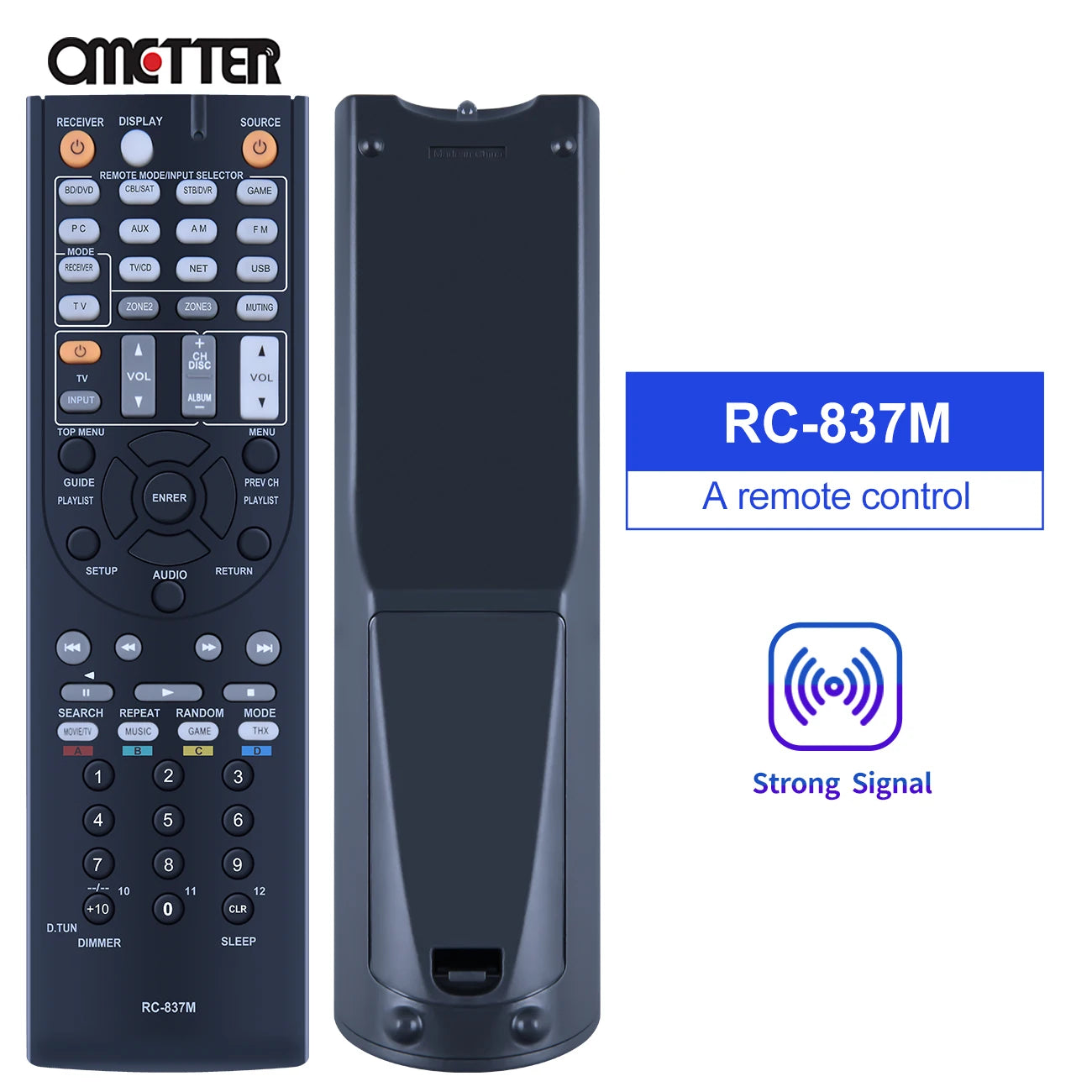 RC-837M RC-866M RC-801M Remote Control Replacement for ONKYO AV Receivers
