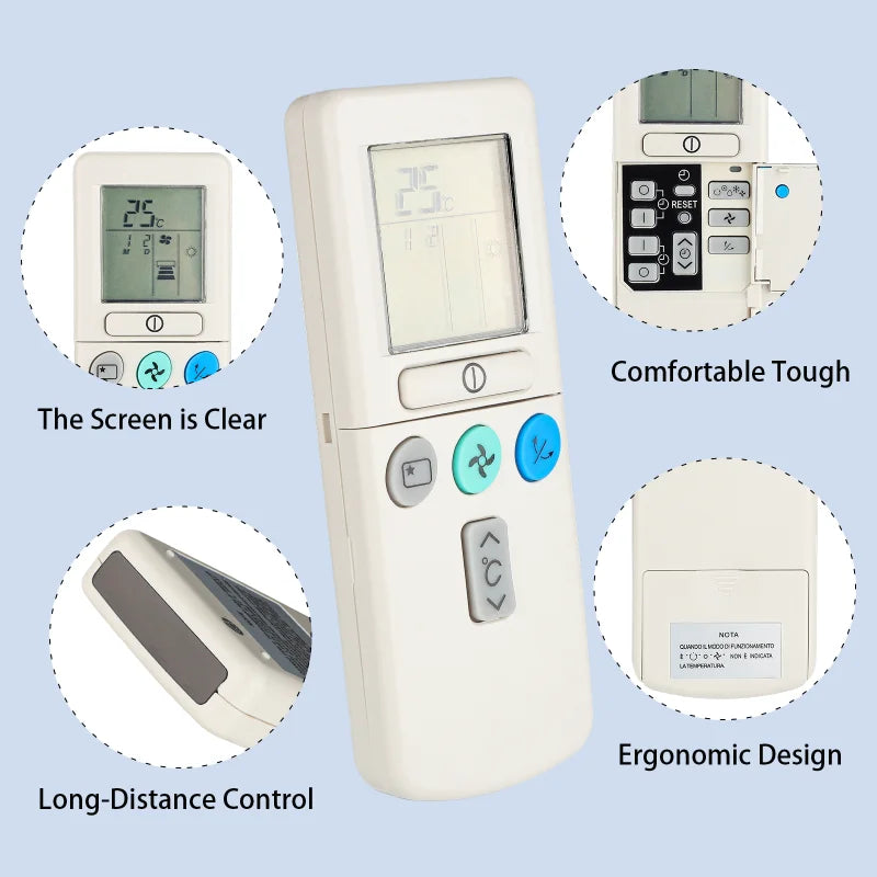 RAR-3U4 Replacement Remote for RAR-3U1 RAR-3U3 RAR-52P1 RAR-52P2 RAS-80YHA Hitachi Air Conditioner