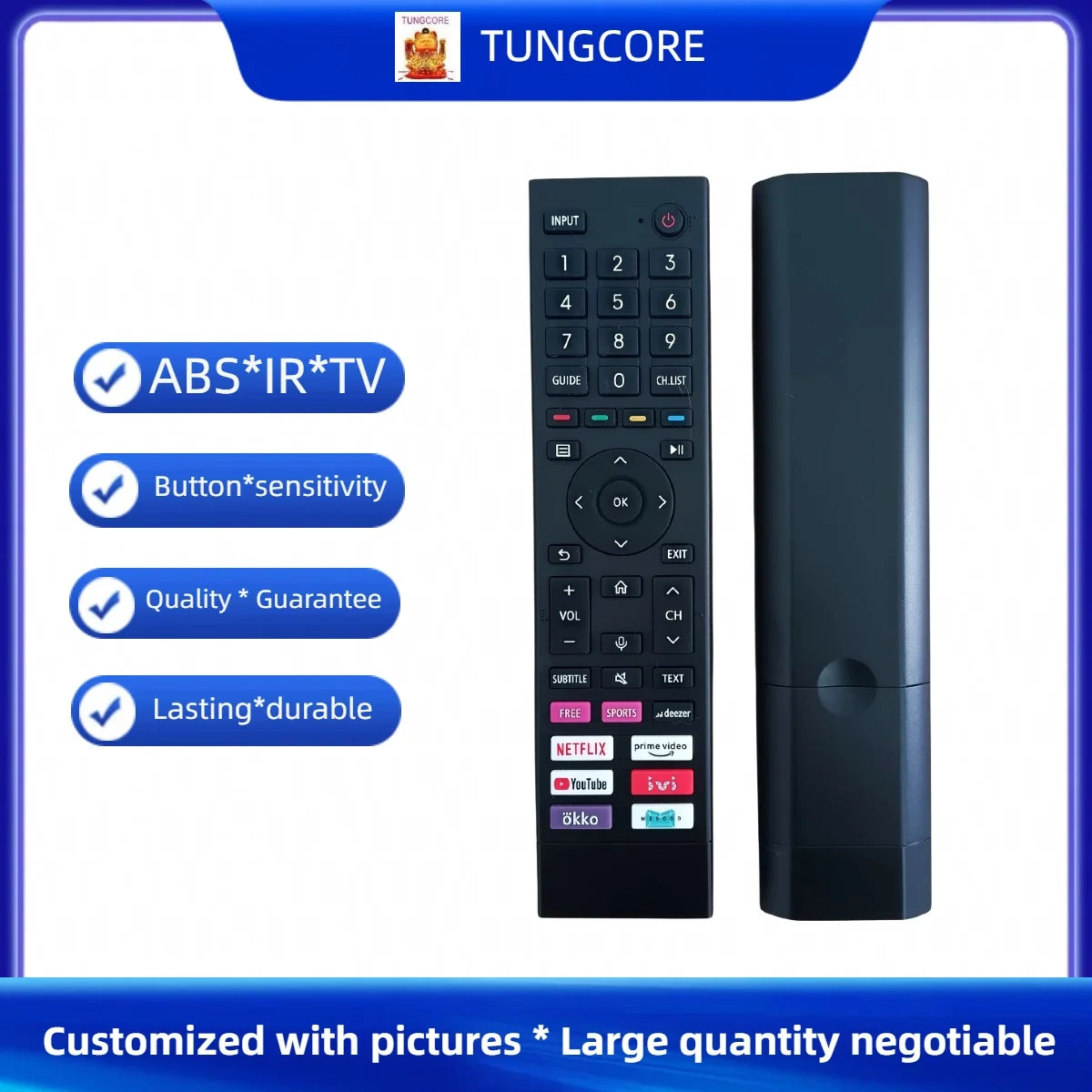Replacement Remote Control for Hisense A6 Series Smart Television Models