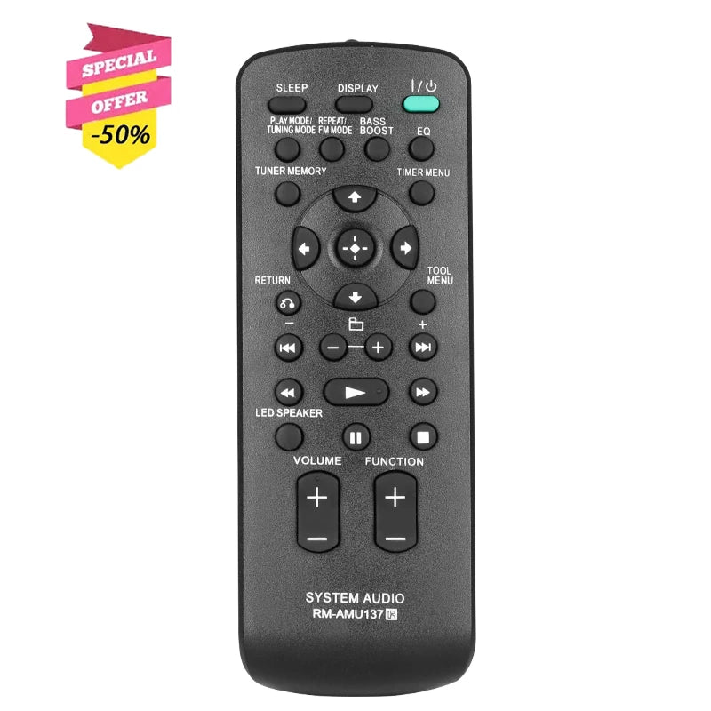 RM-AMU137 Replacement Remote for CMT-LX40I CMT-CX5BIP CMT-MX500I HCD-LX40I Sony Audio System