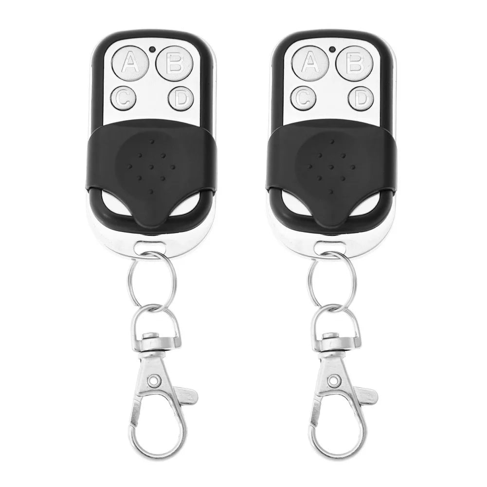 2pcs universal garage door remote control key fob – 433mhz fixed code duplicator