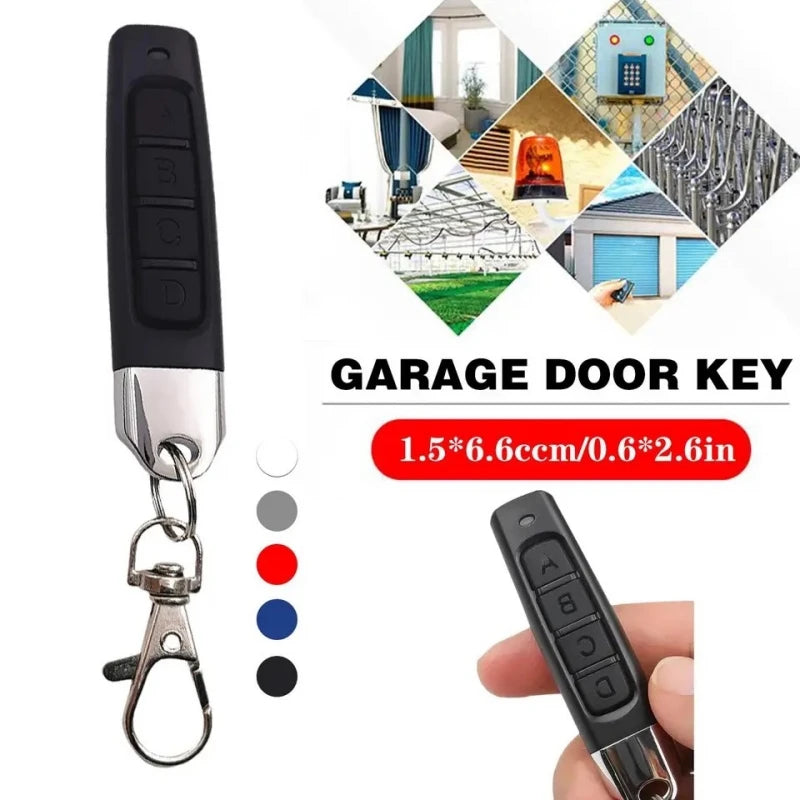 433MHz RF 4-Channel Remote Control Duplicator for Garage Gate Door Opener (Keychain Style)