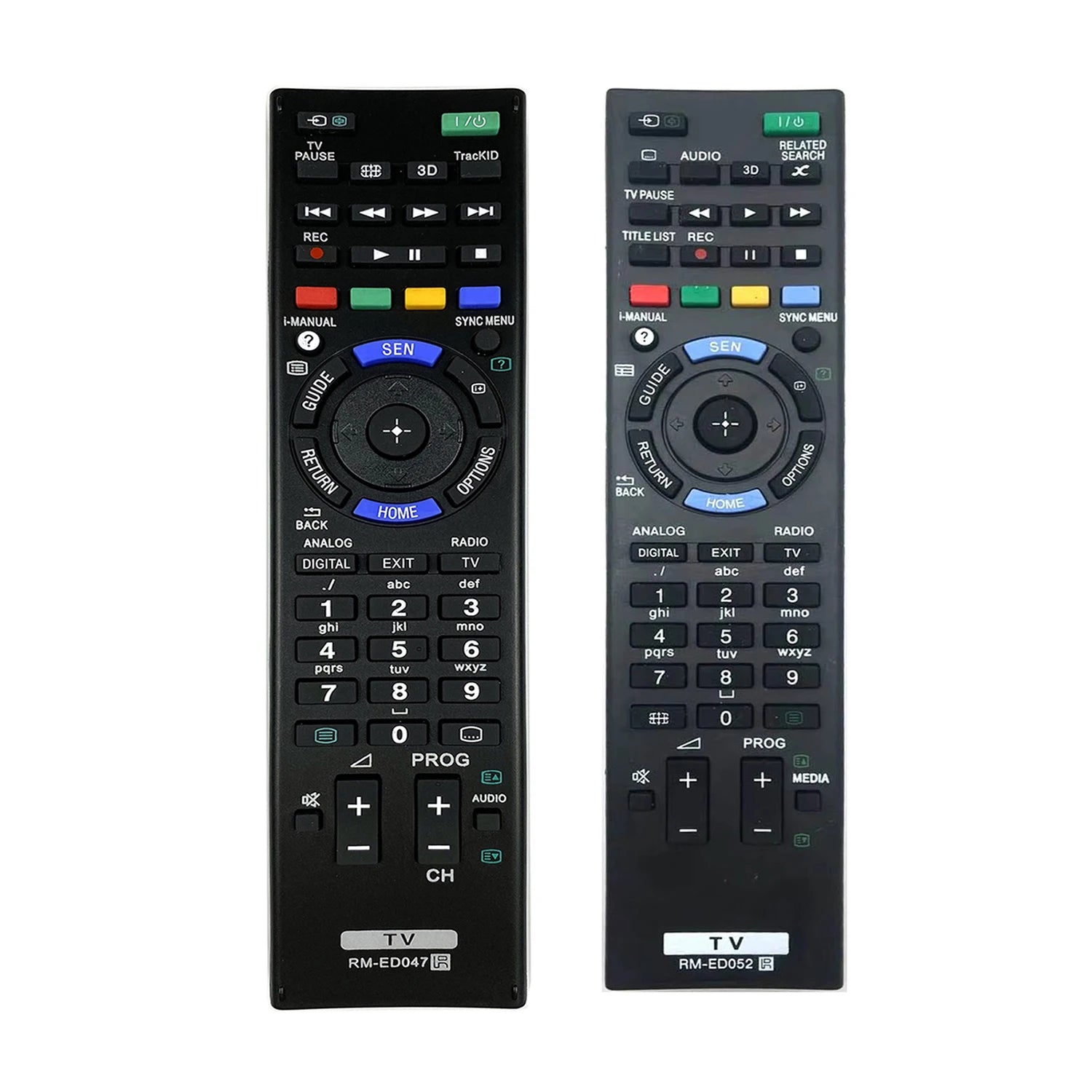 Sony RM-ED047 Replacement Remote Control for LED LCD TVs RM-ED052 RM-YD056 RM-YD059 RM-YD061 RM-YD062