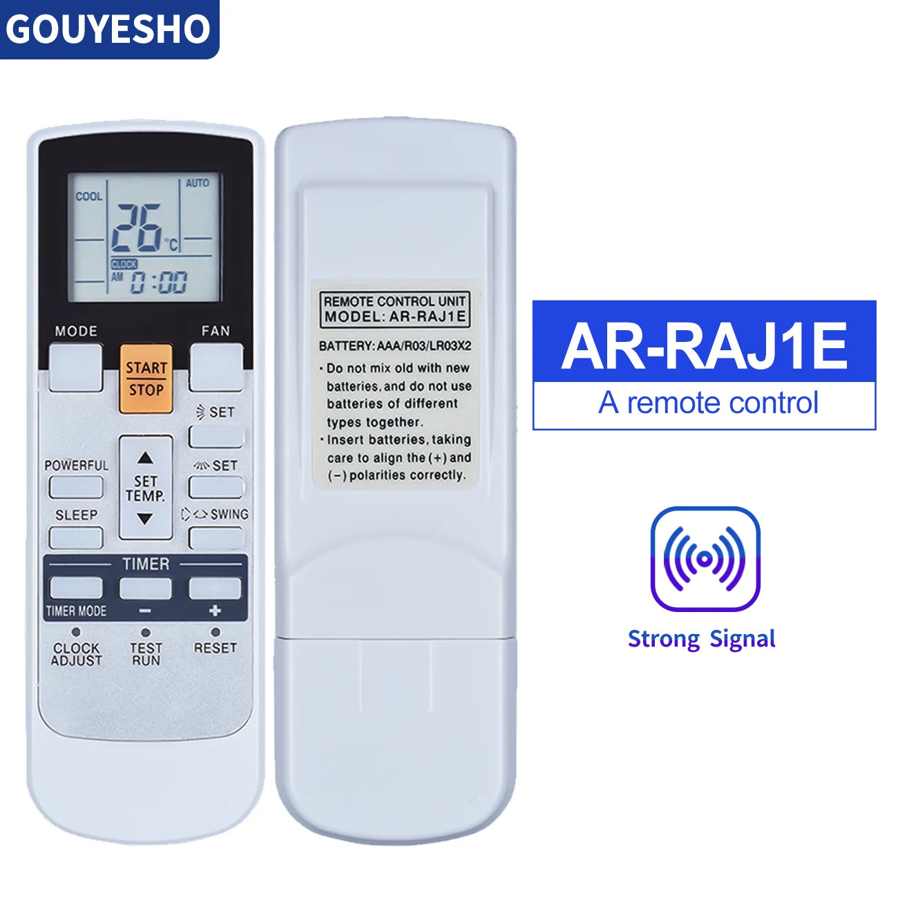 AR-RAJ1E RA-RAE1E Remote Control for FUJITSU Air Conditioner – GOUYESHO