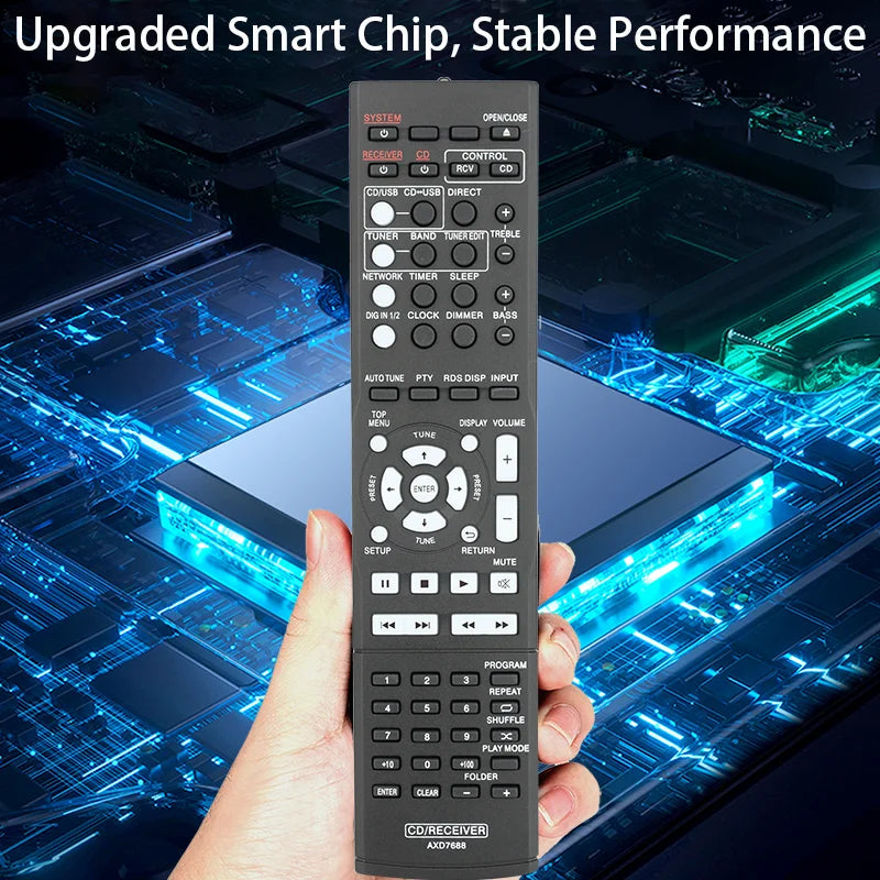 AXD7688 Replacement Remote for XC-P01 XC-P01-K XC-P01-S XC-P01DAB Pioneer Hi-Fi Receiver
