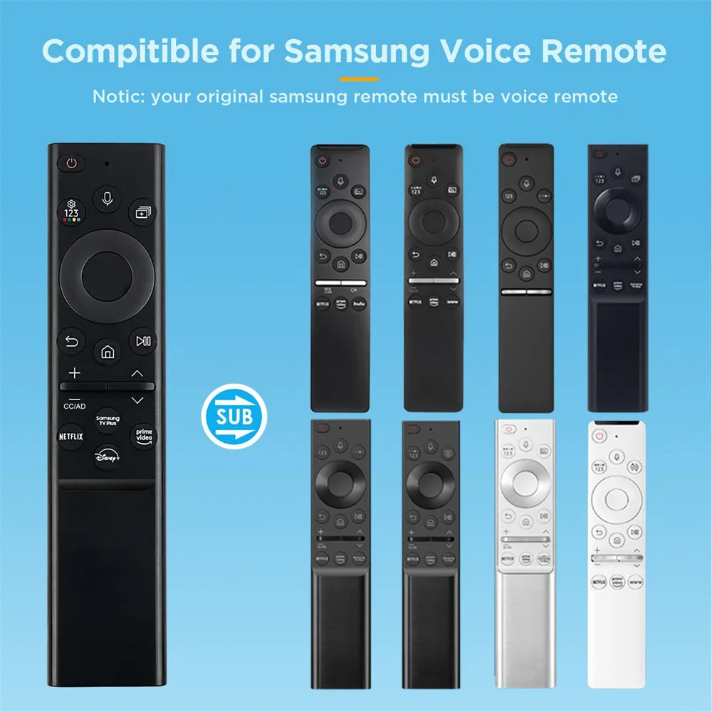 BN59-01385A Voice Remote for Samsung Smart TVs (2019–2022) – HUNNESOR, No Solar Charging