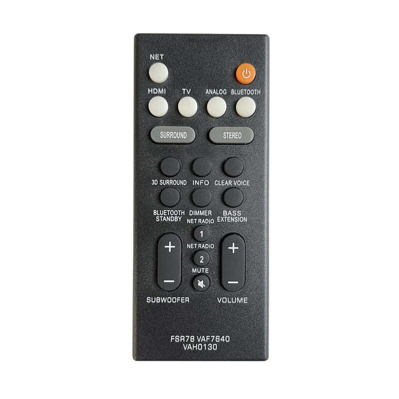 Remote for Yamaha FSR78 VAF7640 VAH0130 YAS-106 YAS-207 ATS-1060 YAS-107 ATS-1070 Speaker Soundbar