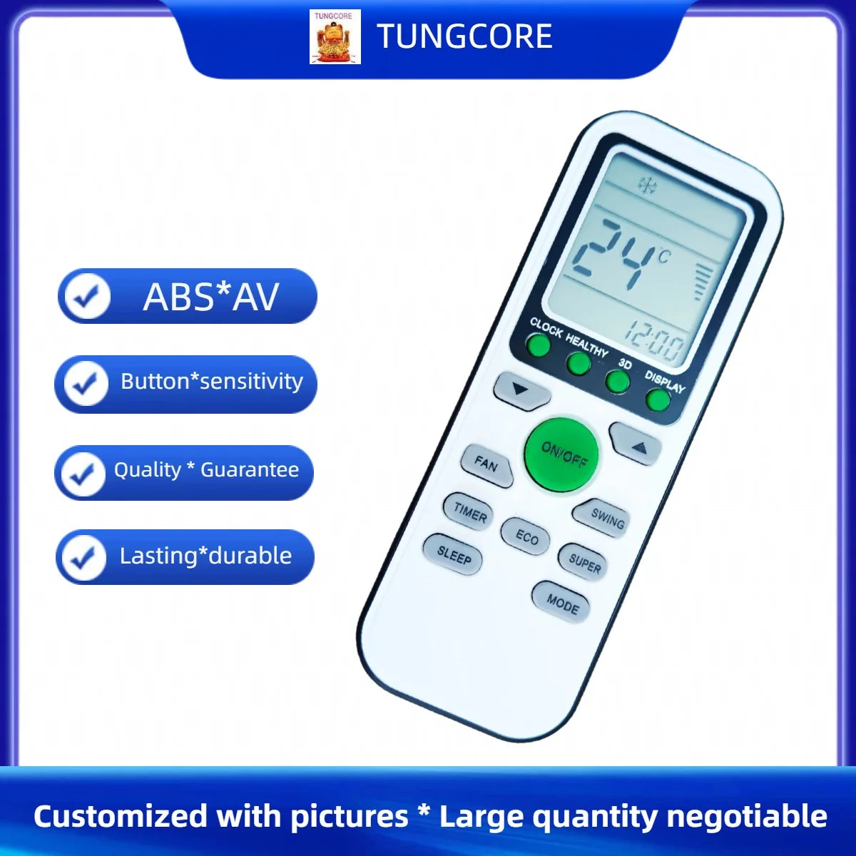 Replacement Air Conditioner Remote Control Compatible with TCL, Bravo and ROVSUN Systems