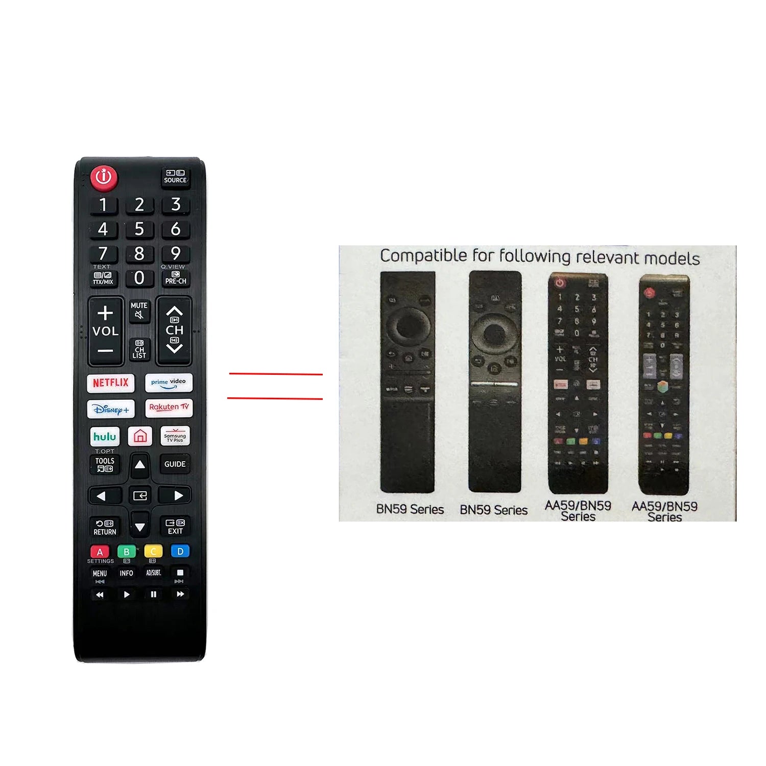 Samsung Universal Replacement Remote Control for Smart Television Models