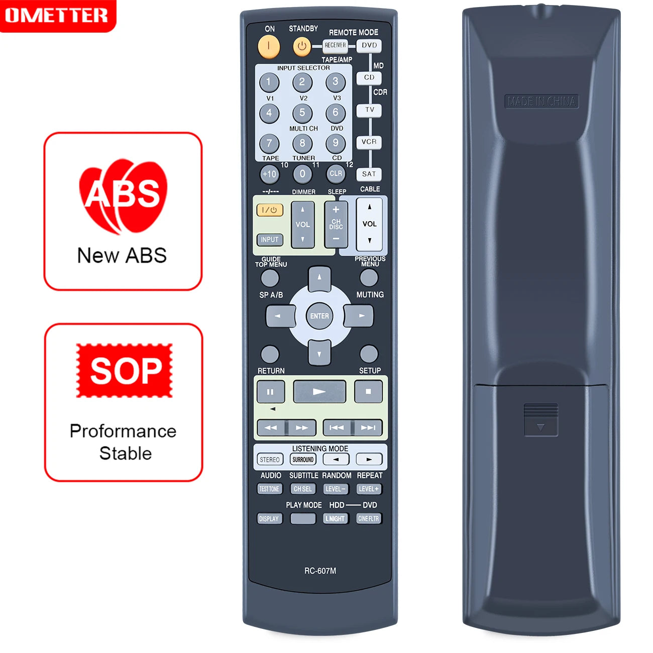 RC-607M Remote for Onkyo AV Receiver TX-SR503, TX-SR8350, TX-SR503E Replacement Remote