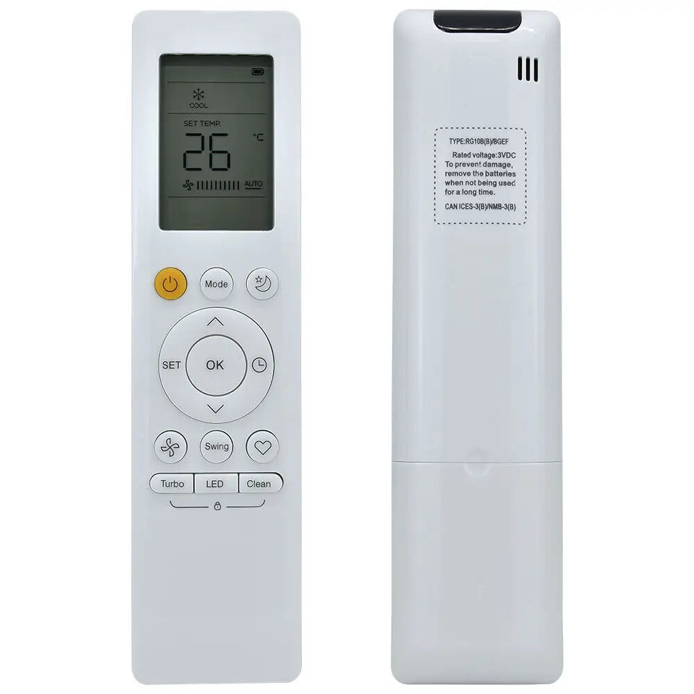 RG10B(B)/BGEF Replacement Remote Control for RG10B(B2)/BGEF RG10B1(B)/BGEF Air Conditioner
