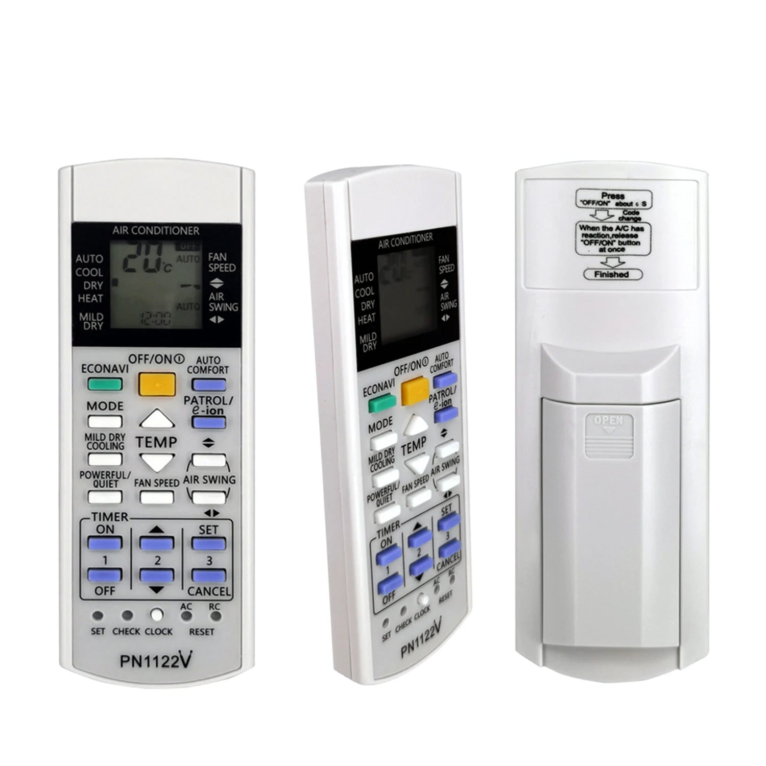Panasonic A75C2665 Replacement Remote Control for Split Air Conditioner Systems