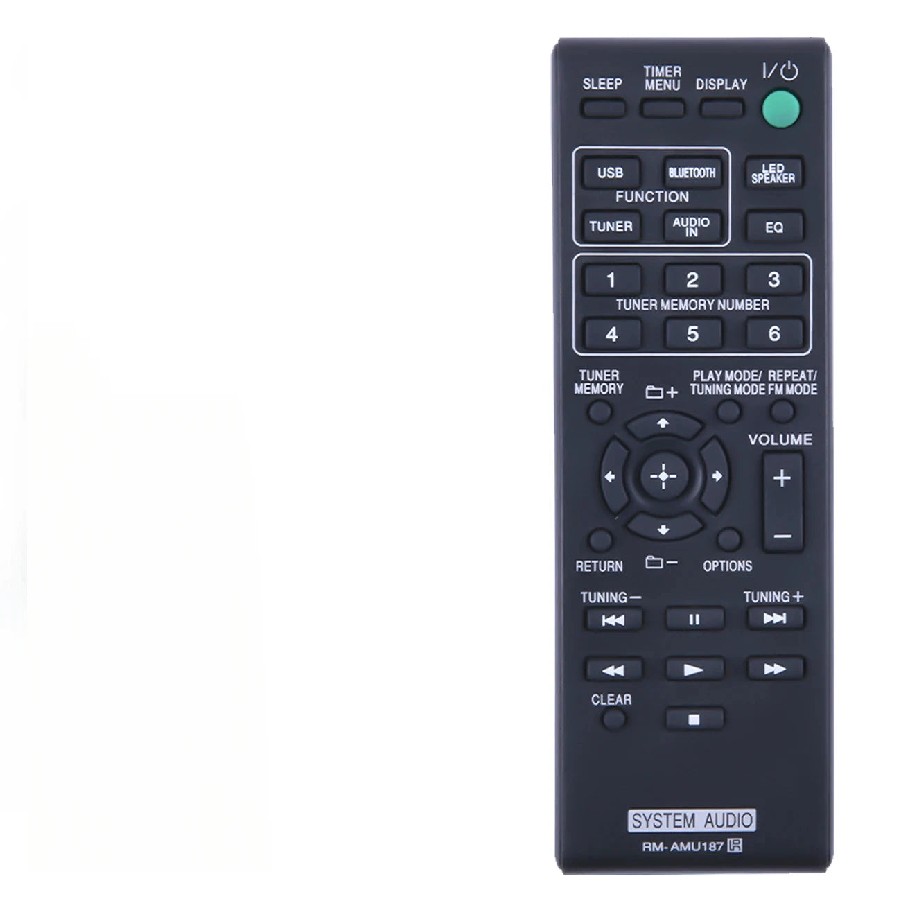 RM-AMU187 Replacement Remote Control for GTK-N1BT Personal Home Audio Speaker System