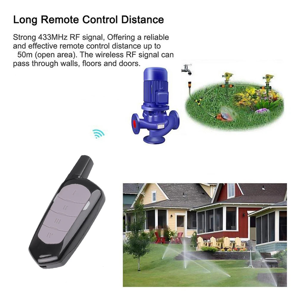 433MHz Wireless Auto Copy Remote Control – 4-Key Universal Cloner for Garage, Car, Home