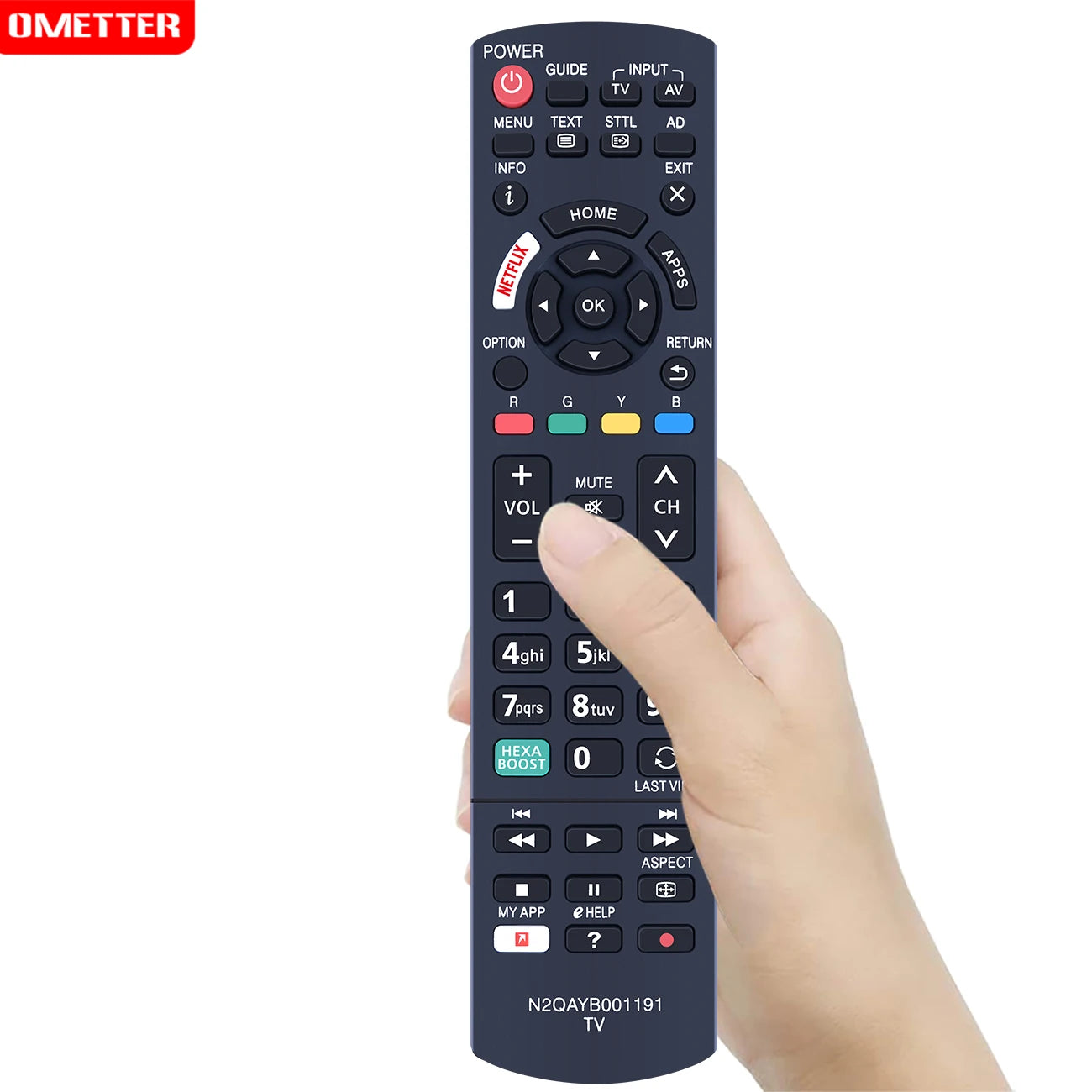 OMETTER N2QAYB001191 TV Remote Control for Panasonic TC-58EX750C TC-65EX750C TH-32FS500A TH-40FS500A