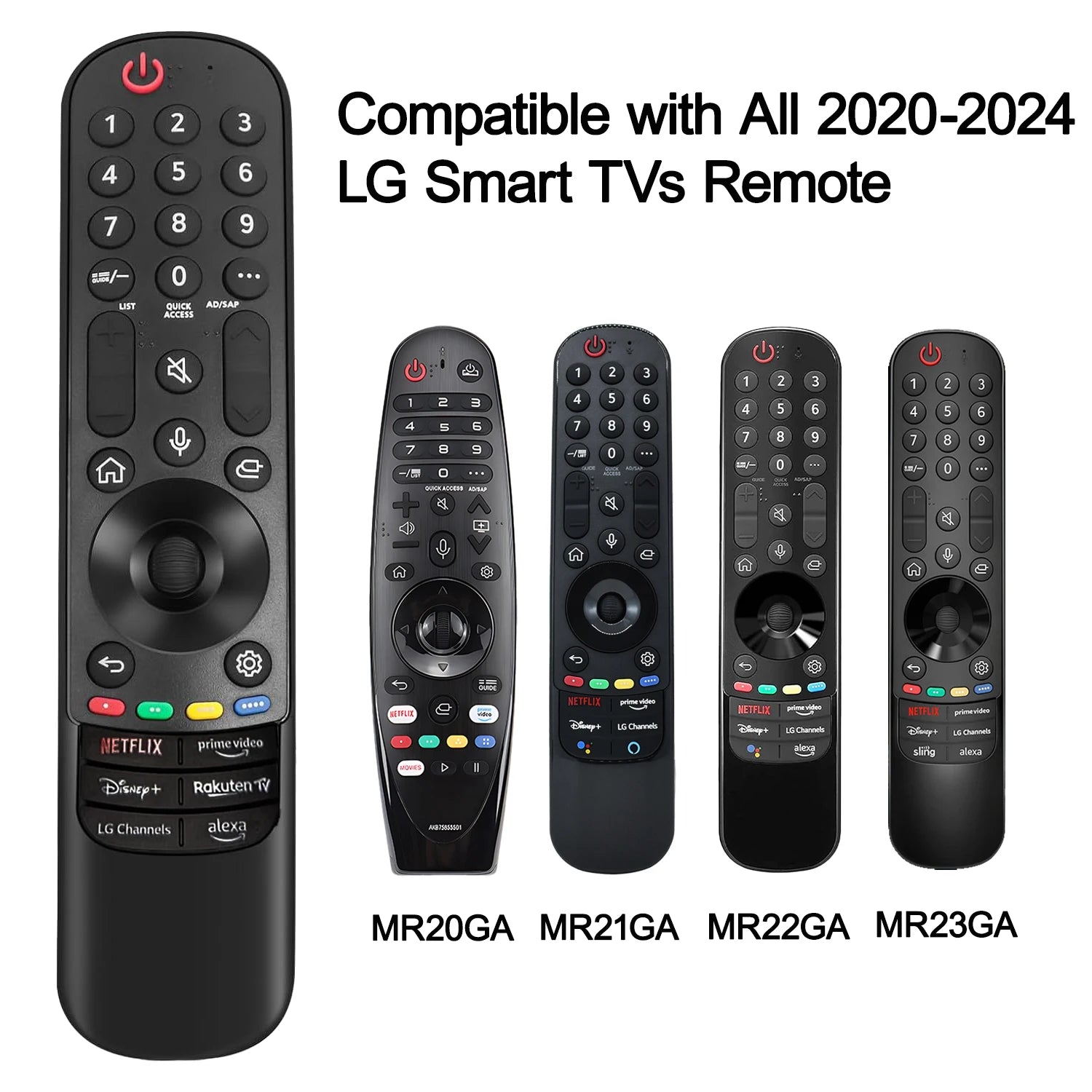 MR24GA Voice Magic Remote for LG Smart TVs 2020–2024 Bluetooth Pointer Control