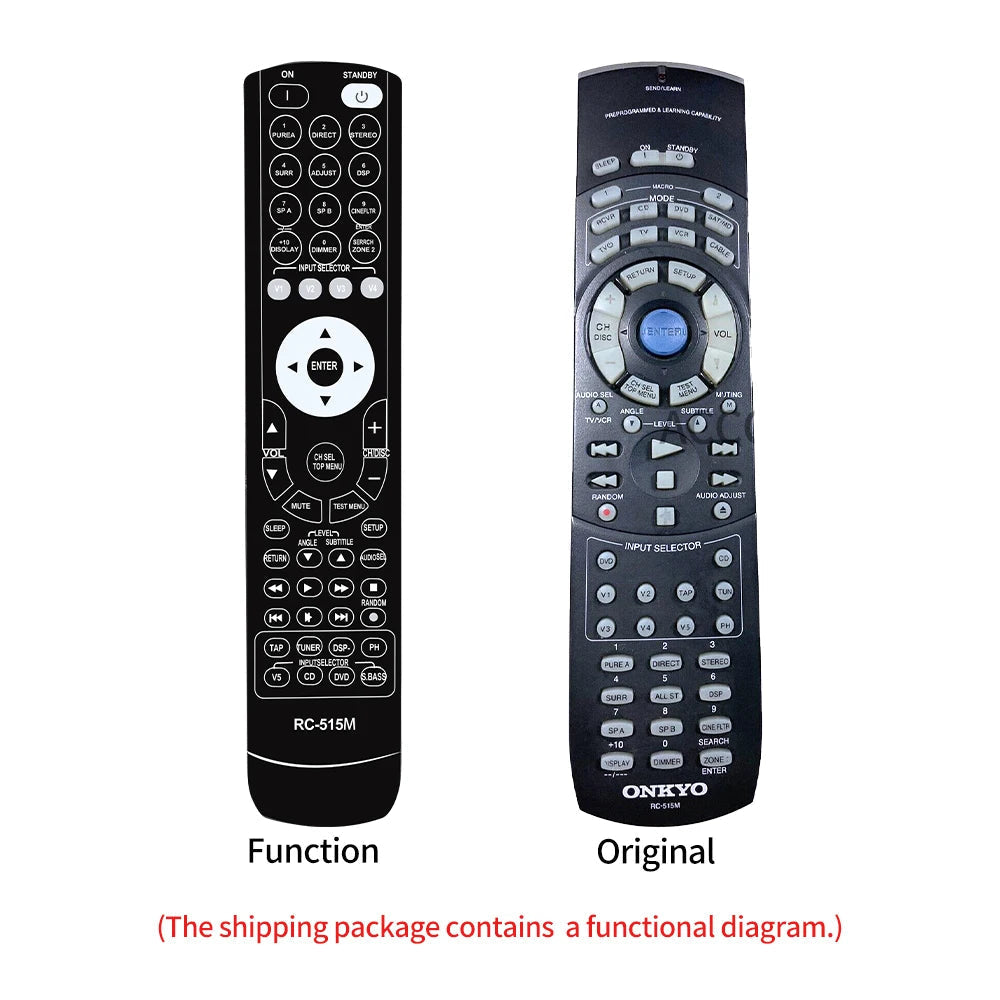 RC-515M Remote Replacement for ONKYO TX-SR601 TX-SR600E TX-SR700E RC-480M