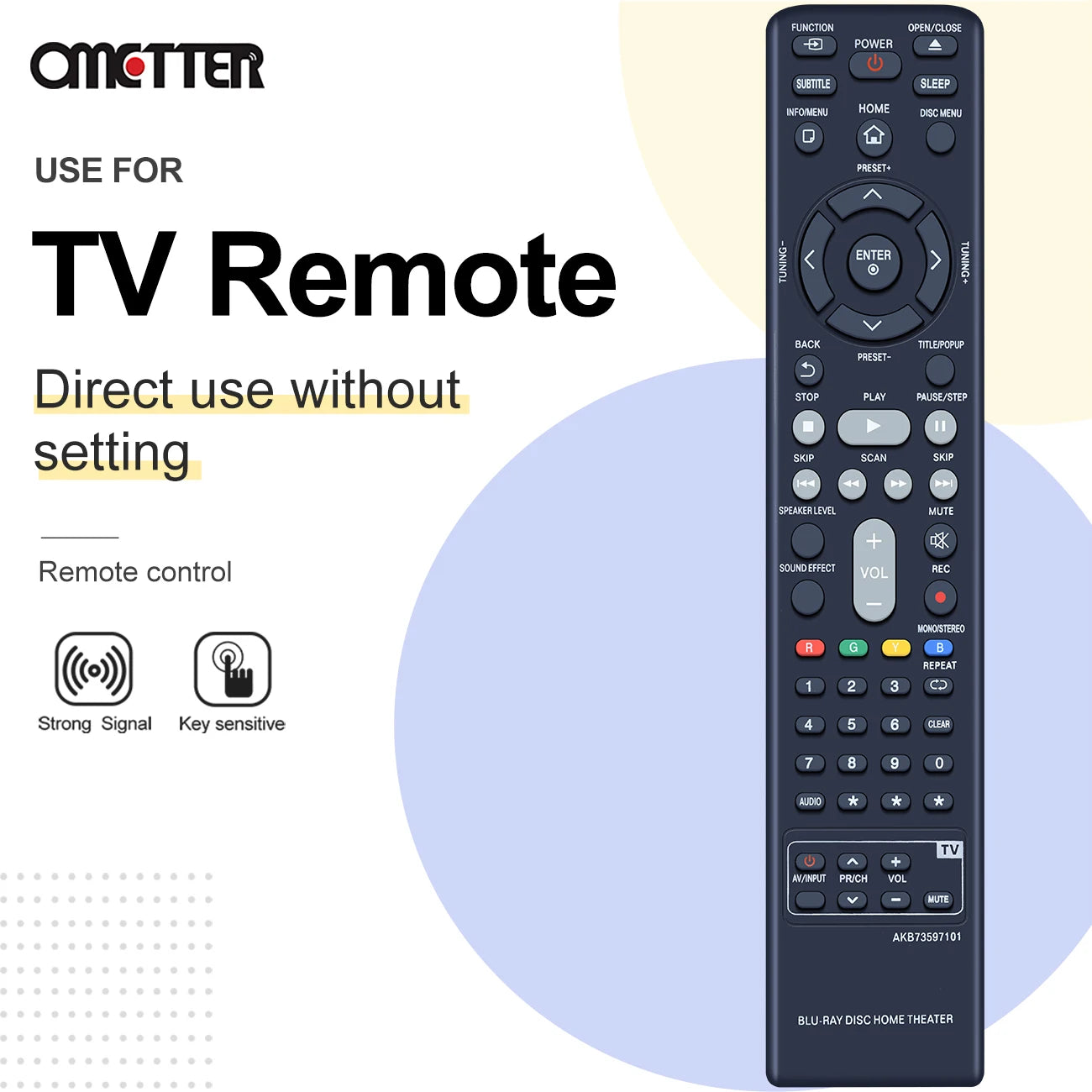 Remote Control for LG S42S2-S, BH4120S, BH6830S Blu-ray DVD Home Cinema System
