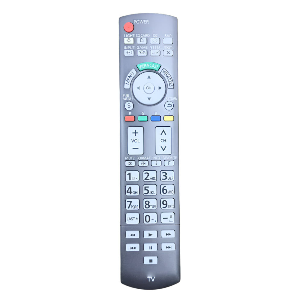 Replacement Remote N2QAYB000486 for Panasonic TC-P42G25 / TC-P58VT25 / TC-P54VT25 TVs