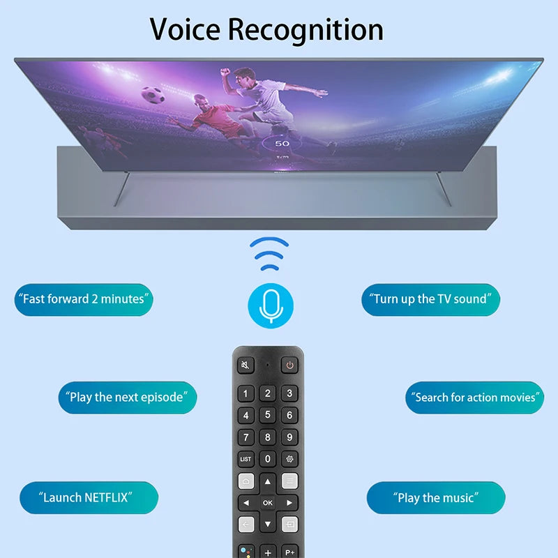 RC901V FMR1 Voice Remote for 32F510 32S5201 43K610B 55K610B 43P618 65P618 TCL Smart TV
