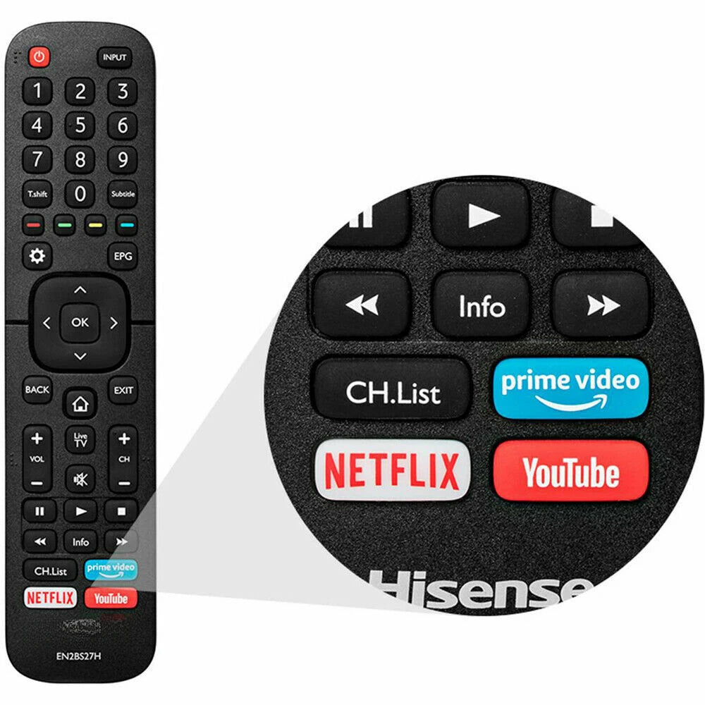 EN2BS27H Replacement Remote Control for 50R5 55R5 58R5 65R5 Smart TV with Netflix YouTube Buttons