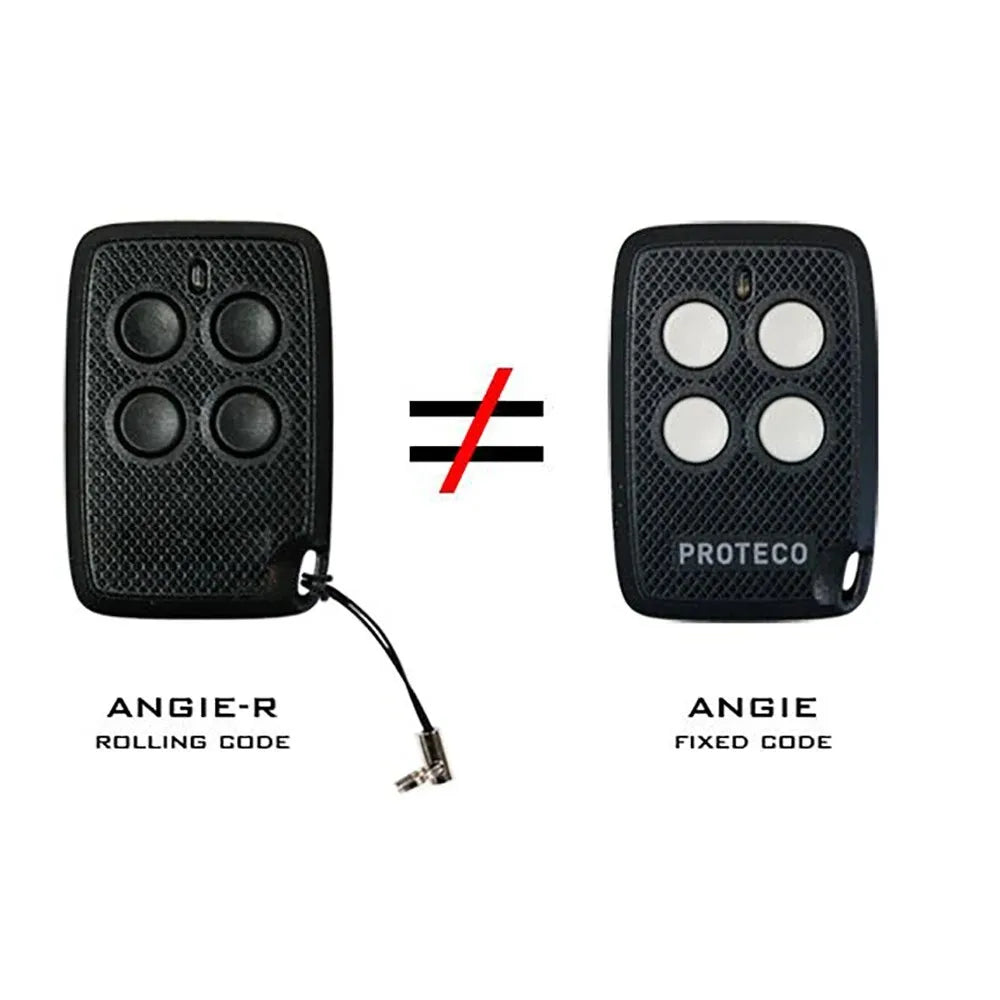 PROTECO ANGIE 433.92MHz Garage Remote Control – Fixed Code 4-Button Transmitter for Gate & Barrier