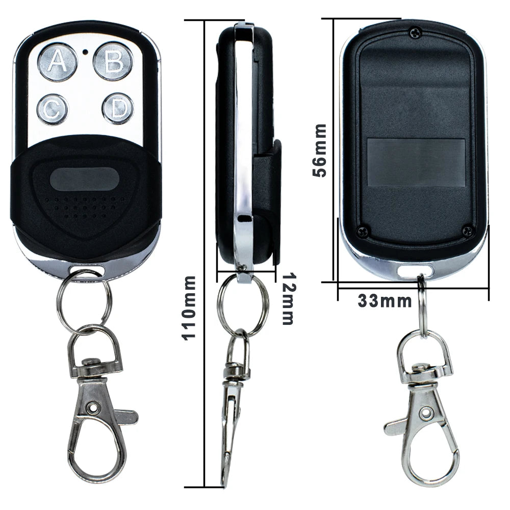 Universal 280–868MHz garage remote control – 4 in 1 multi-frequency gate key duplicator