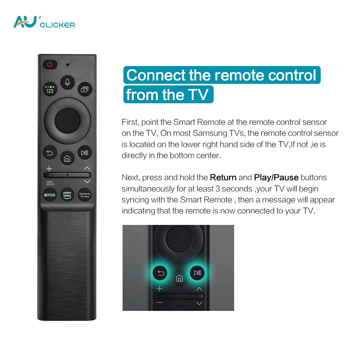 BN59-01357A Solar Voice Remote Control Replacement for Samsung Smart Frame QLED 4K 8K Smart TV