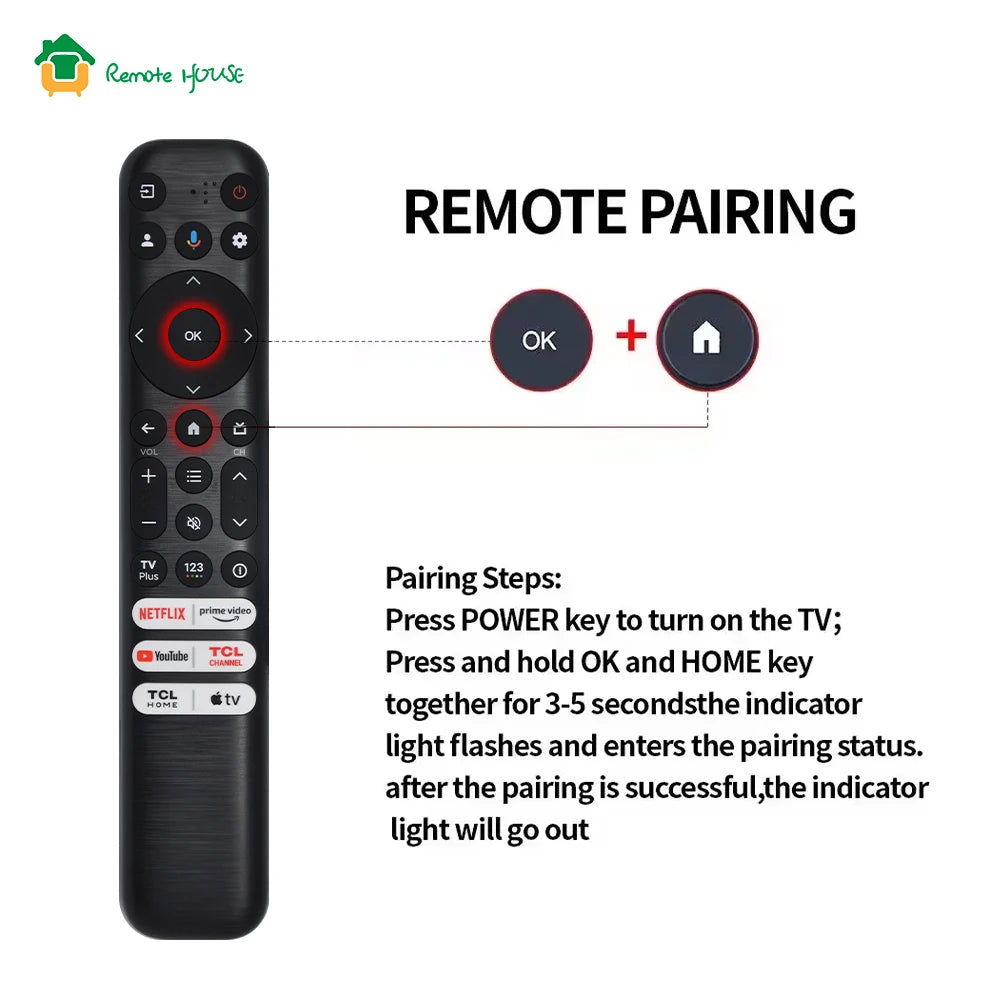Voice Remote Control Replacement RC813 Compatible with UHD QLED Smart TV Models and Streaming Features