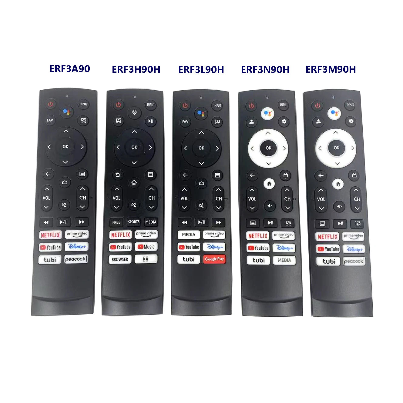 Hisense ERF3A90 Replacement Remote Control for UHD 4K ULED Smart Televisions (No Voice)