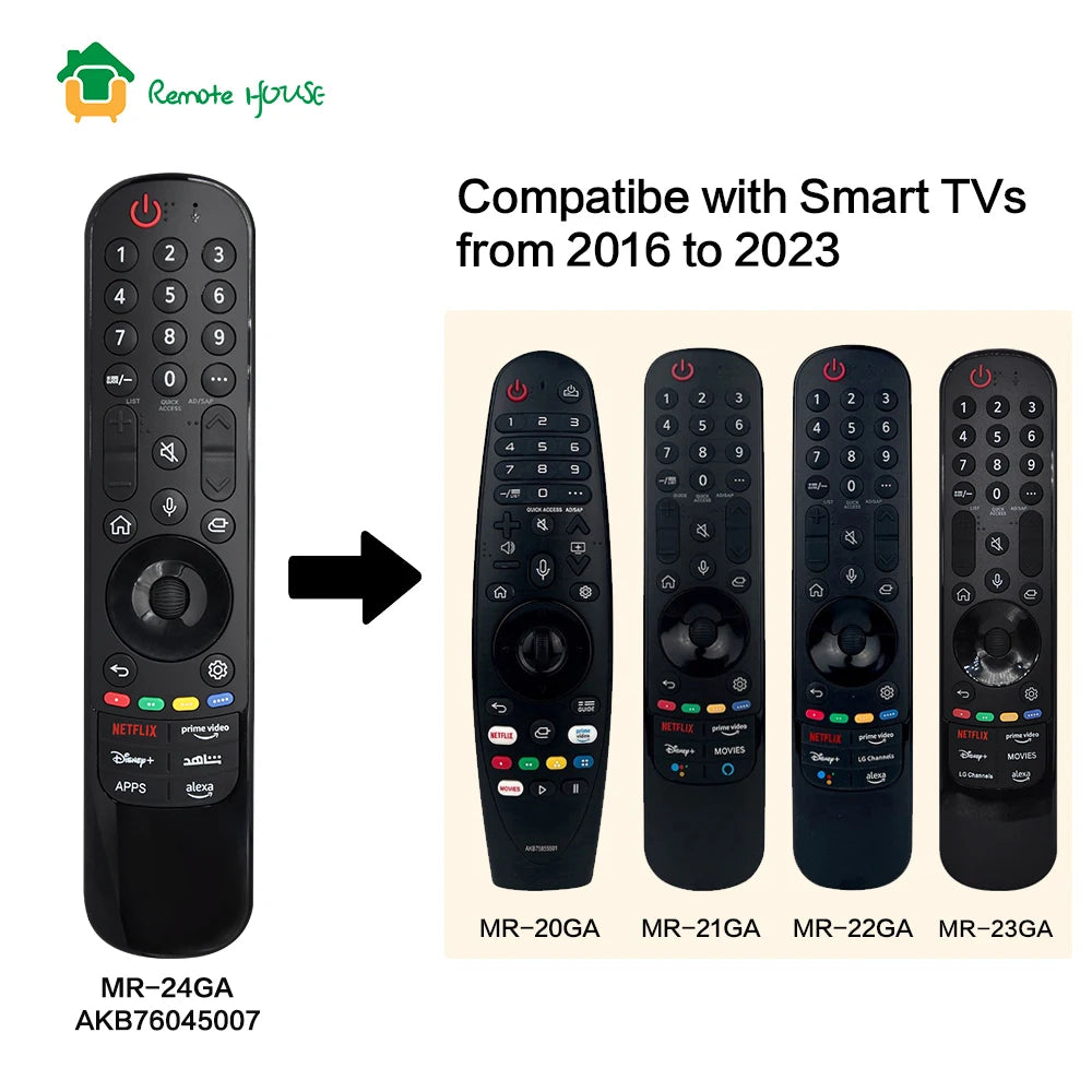 MR24GA Voice Magic Remote Replacement for AKB76045007 LG Smart TV Pointer Control
